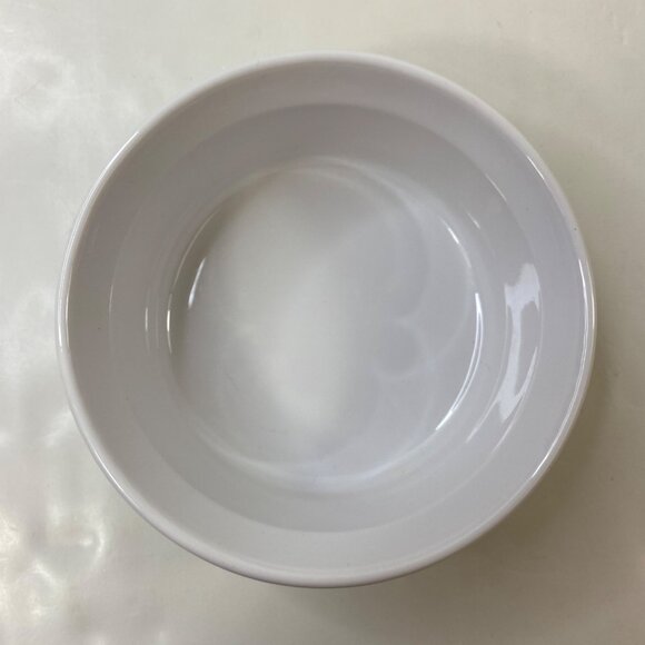 CorningWare French White F-16-B 16 oz Round Dish Set 5 Ribbed Oven Safe Vintage - Picture 3 of 8